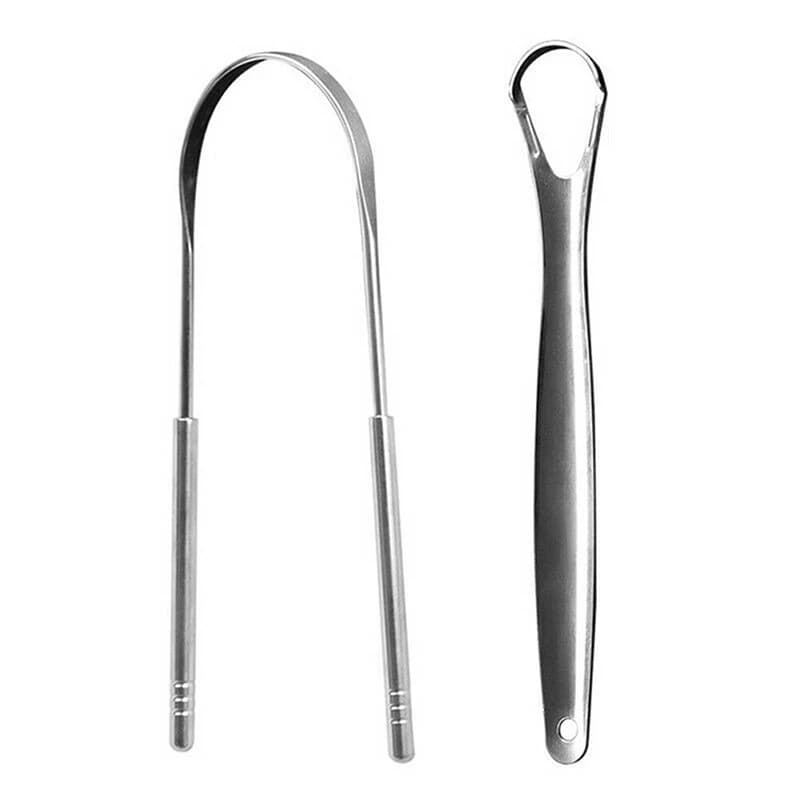 two stainless steel tongue scrapers — image 4