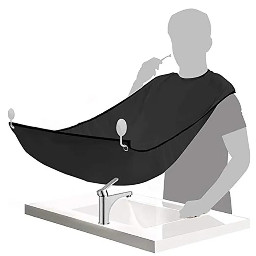 men's shaving apron with wall‑mounted mirror — image 6