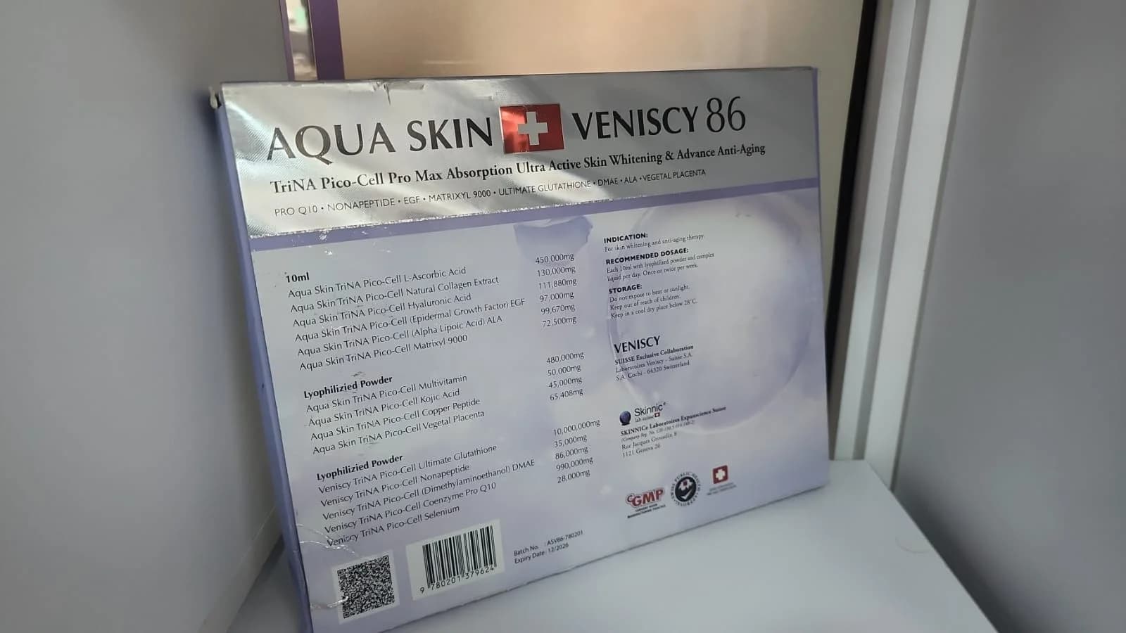 Aqua Skin Veniscy 86 Glutathione with Vitamin C, Collagen & Vitamin E | Premium Beauty Formula — image 4