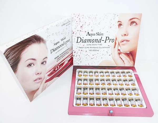 Aqua Skin Diamond-Pro Ultra White F-40 | Glutathione 40,000mg Formula (40 Vials)