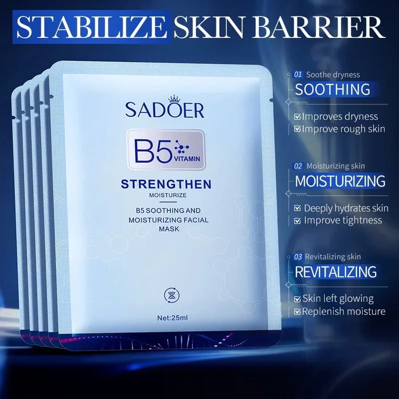Vitamin B5 Sheet Mask – 10 pcs (25 ml each)