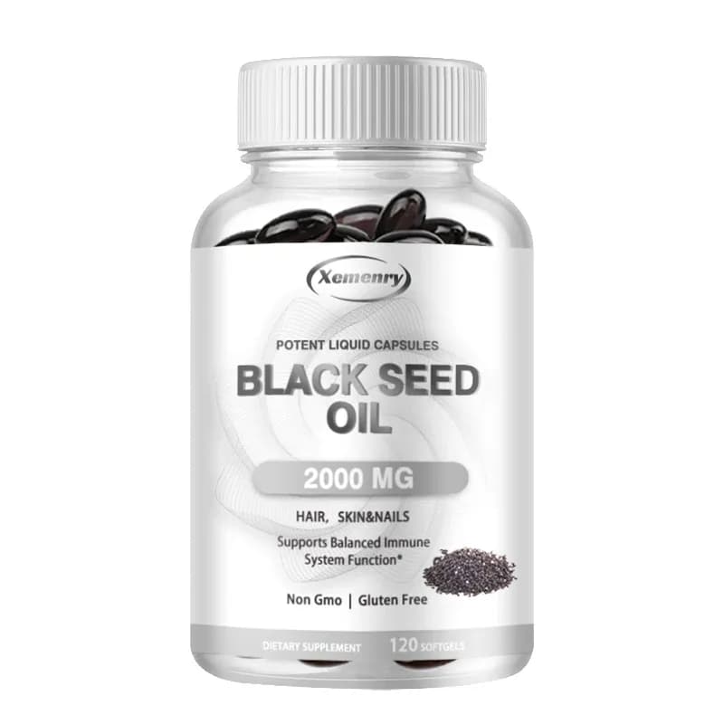 Vegan Cold-Pressed Black Seed Oil Capsules