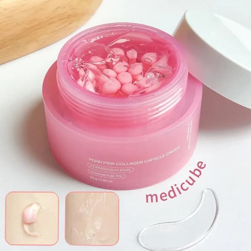 Pink Collagen Capsule Cream with Niacinamide – Lightweight Moisturizer