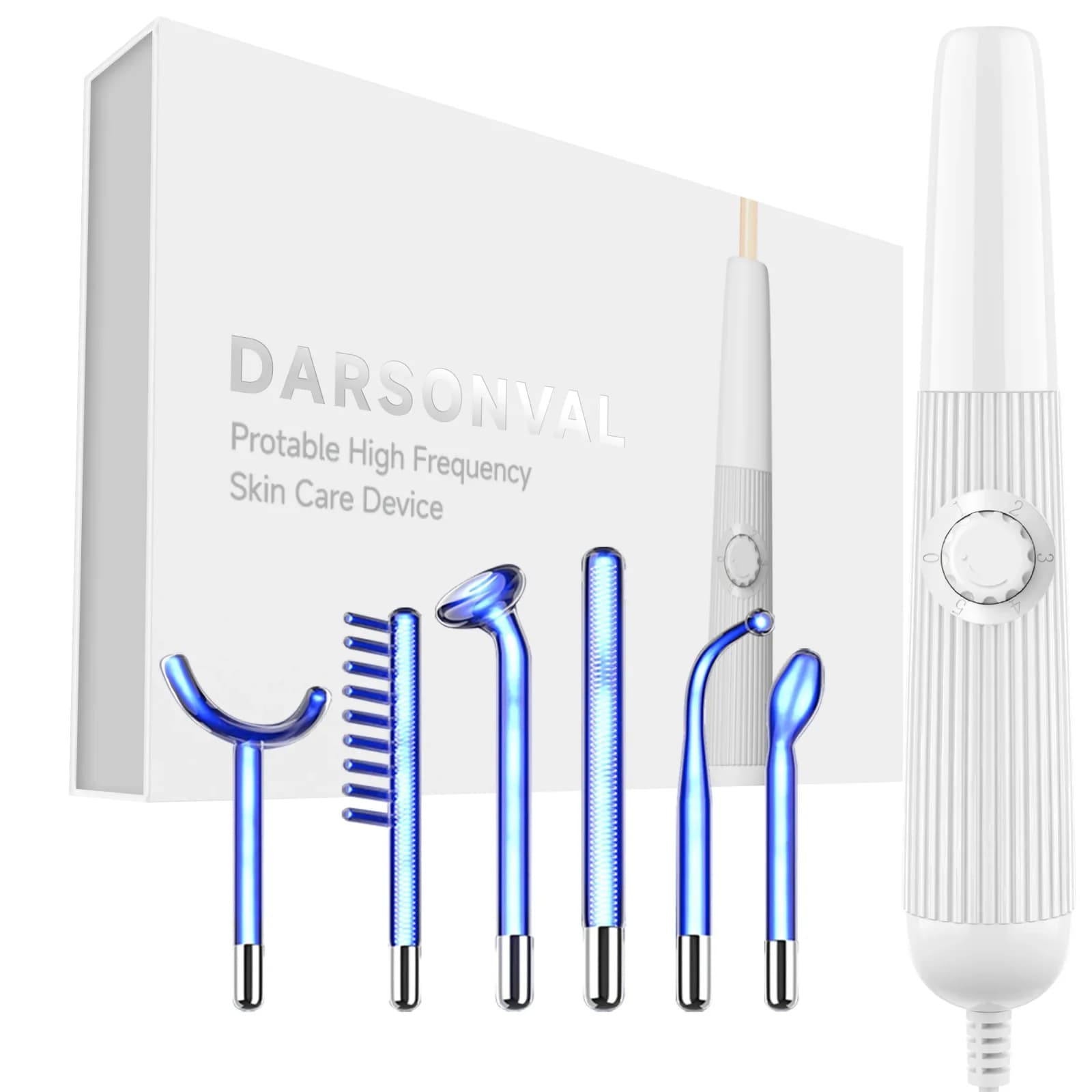 DARSONVAL Blue 6-in-1 High Frequency Facial Device