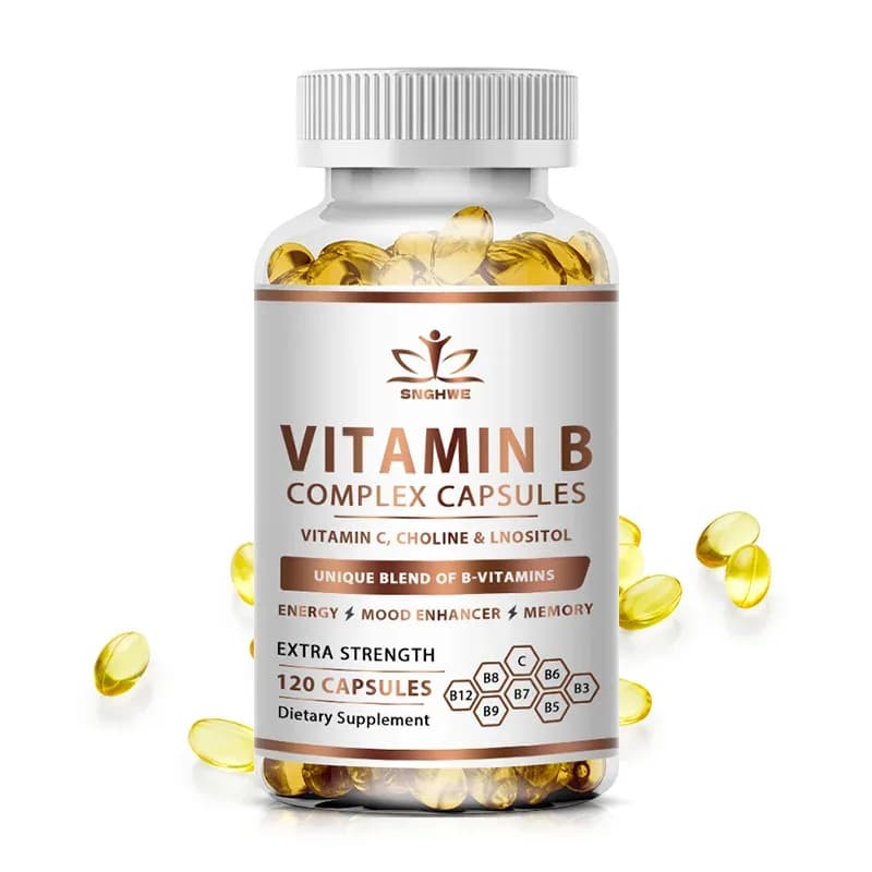 B-Complex Vitamin Supplement with B1, B2, B3, B5, B6, B12, Folic Acid & Biotin