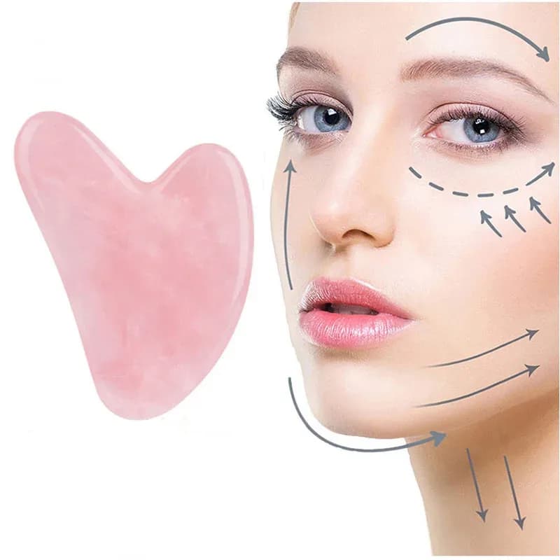 Rose Pink Jade Gua Sha Facial Massage Board