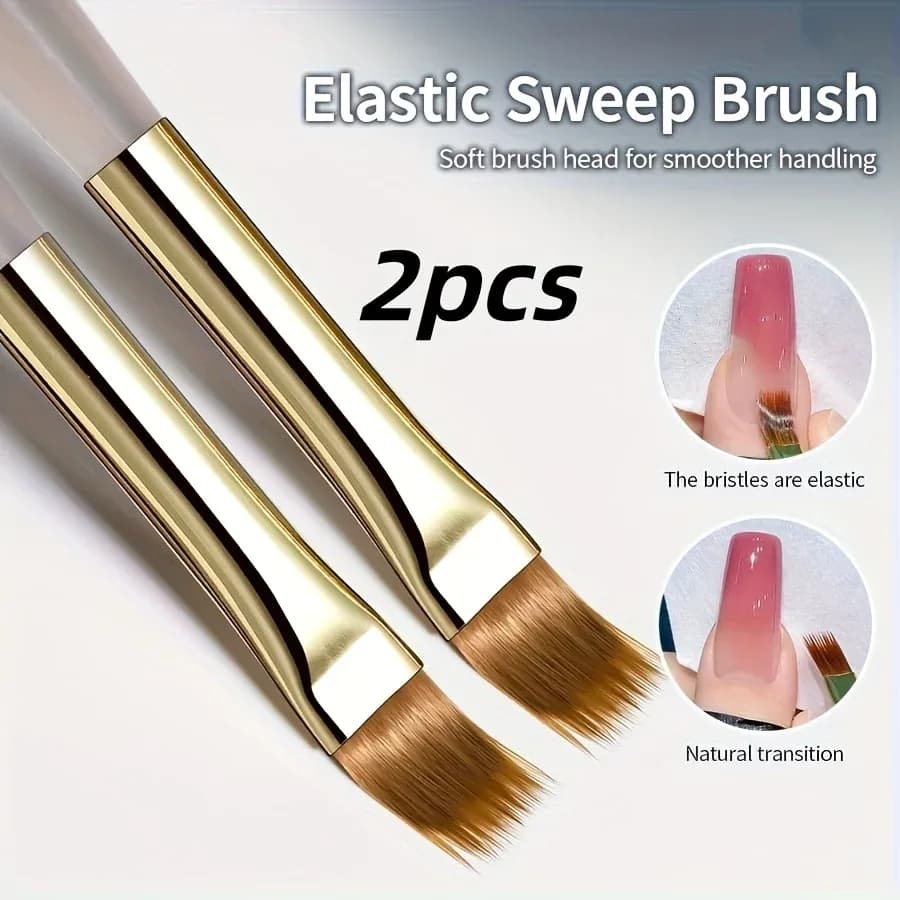 Soft Bristle Nail Brush with Acrylic Handle – 2 Pack