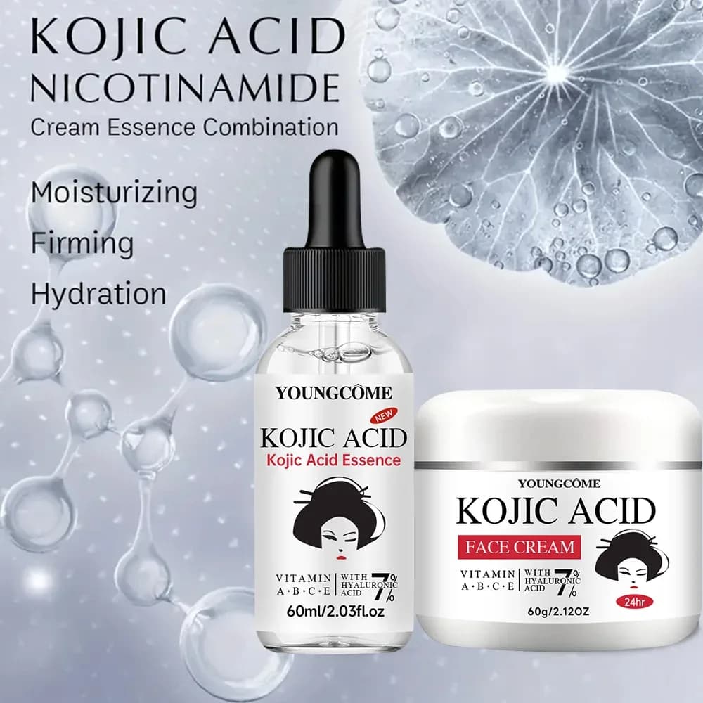 Kojic Acid Brightening Serum and Cream Bundle