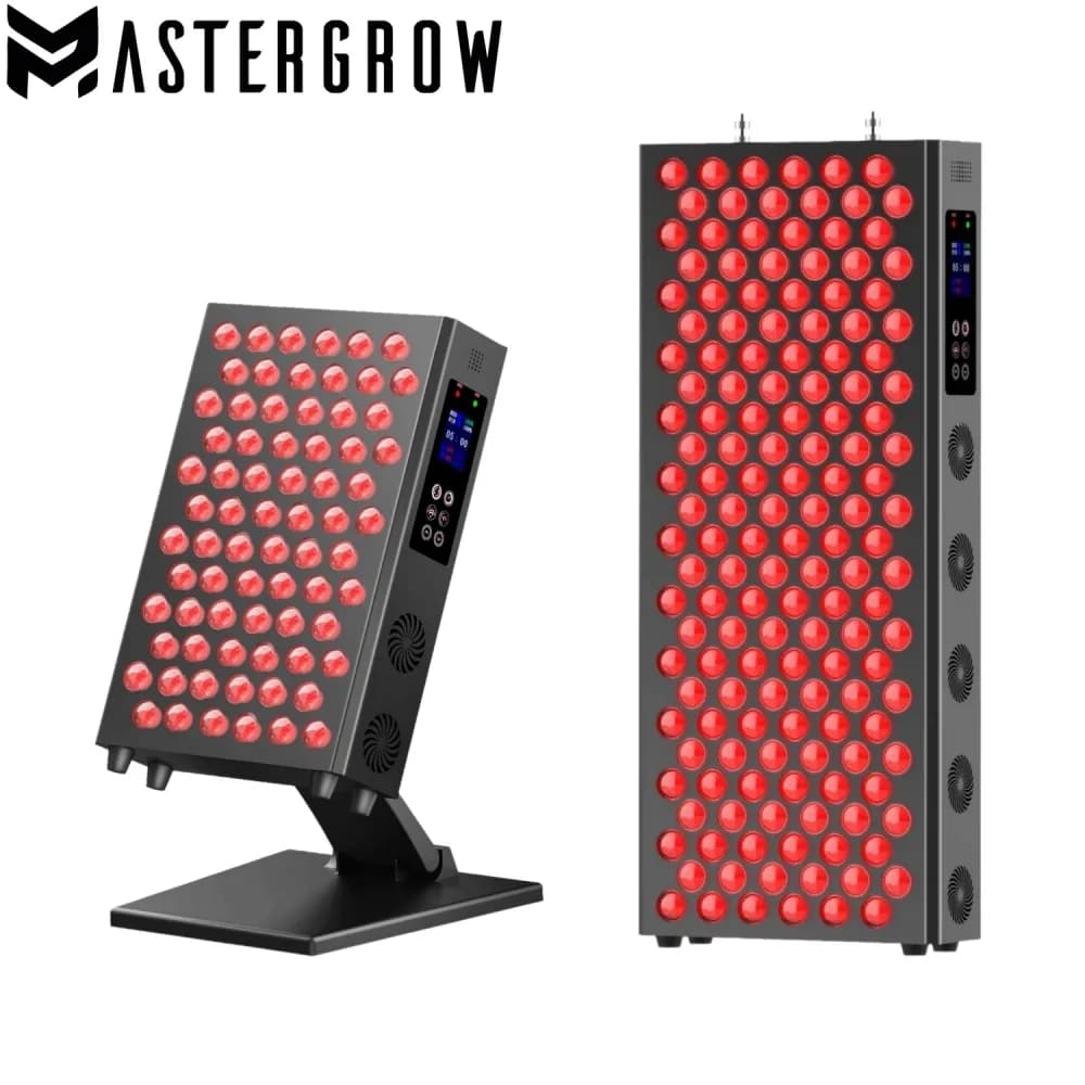 Red Light Therapy Panel with Dual Chips, 660nm & 850nm, Timed