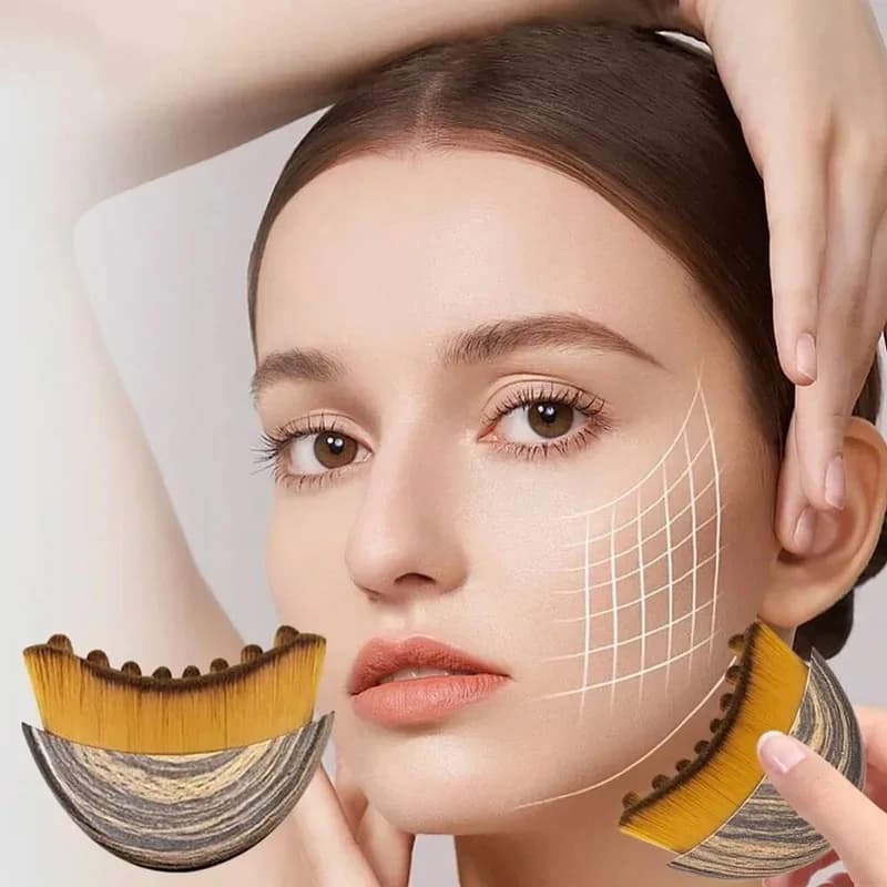 Facial Sculpting Brush for Eye and Neck Lymphatic Drainage