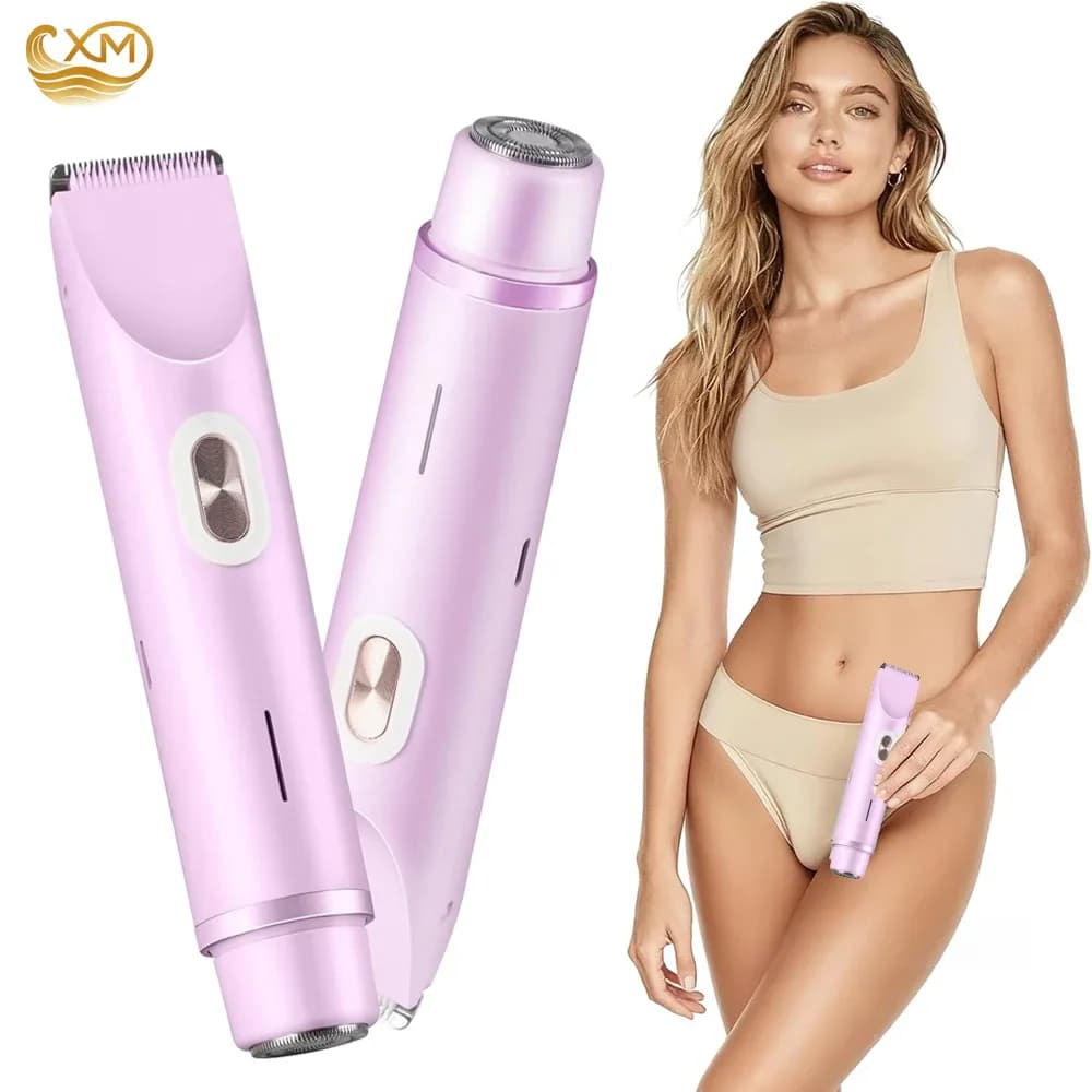 Waterproof Dual‑Head Bikini & Body Trimmer for Women