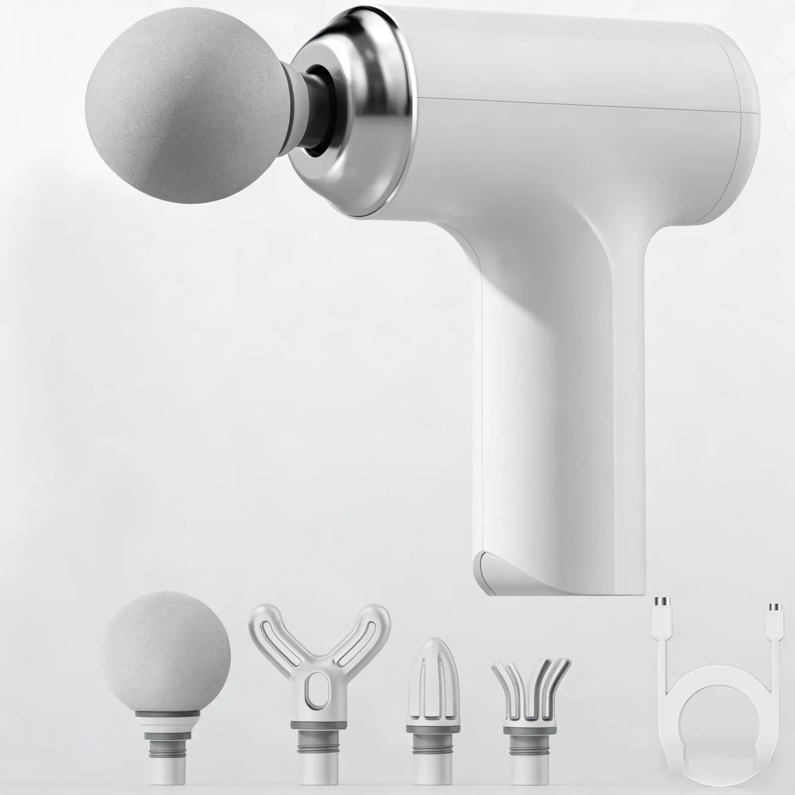 Portable Massage Gun with Interchangeable Heads and LED Display