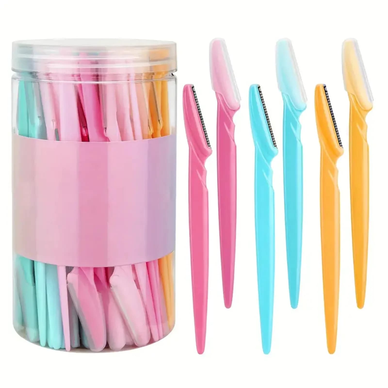 Brow & Face Razor Set with Protective Cover – 5, 10, 30 or 40 pcs