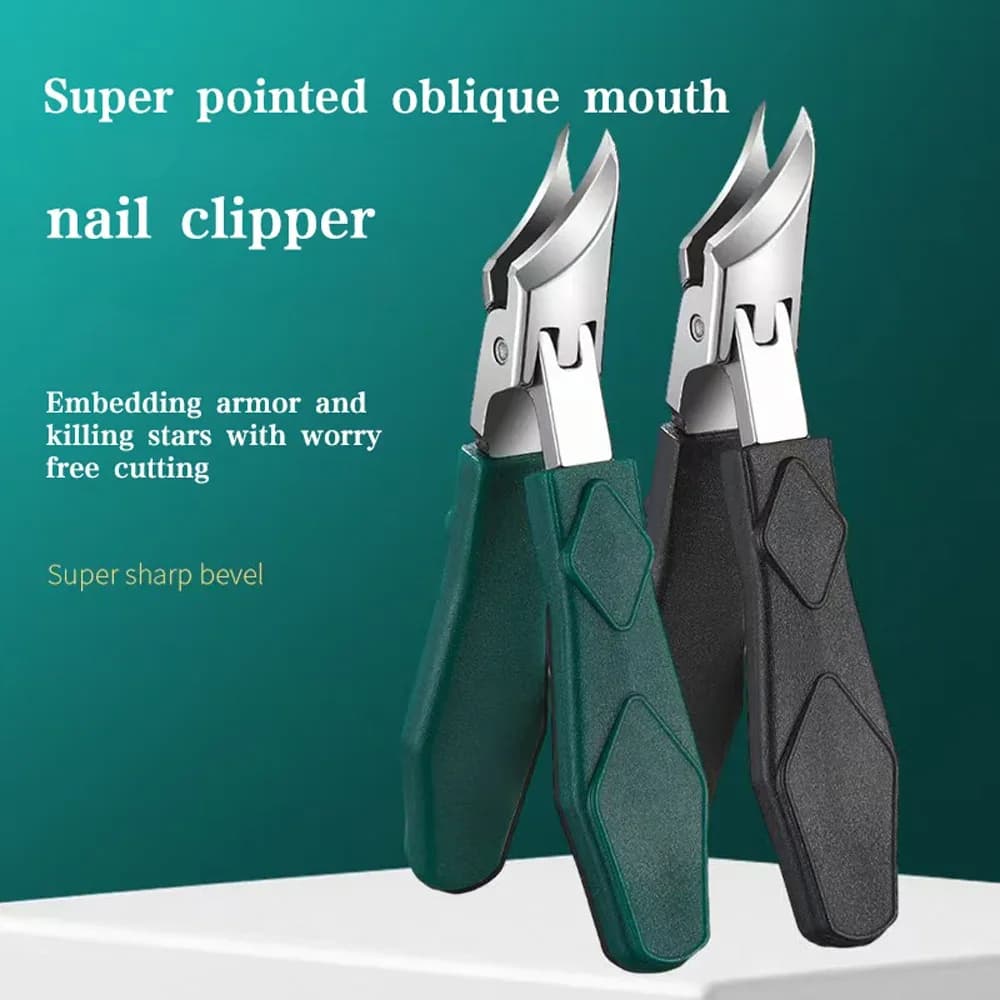 Large-opening pointed‑nose nail clippers