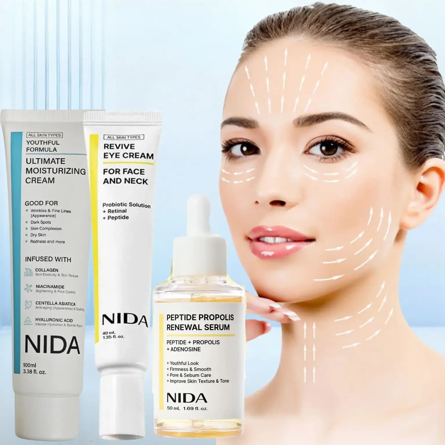 NIDA Retinol Eye Cream – Reduces Fine Lines, Daily Moisturizer