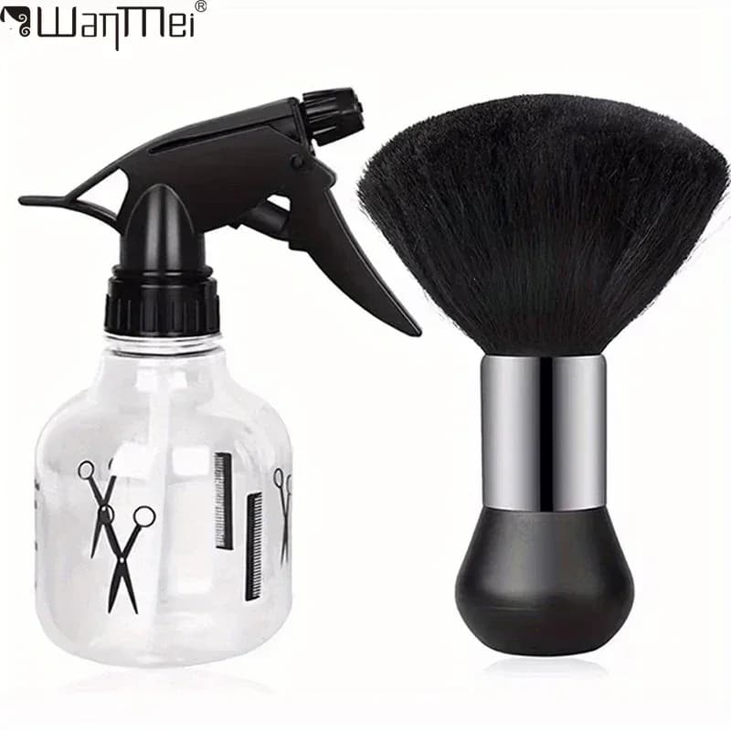 Barber Water Sprayer Set with Neck Duster Brush