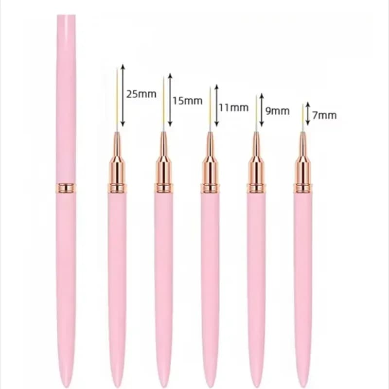 5‑Piece Nail Art Liner Brush Set for UV Gel
