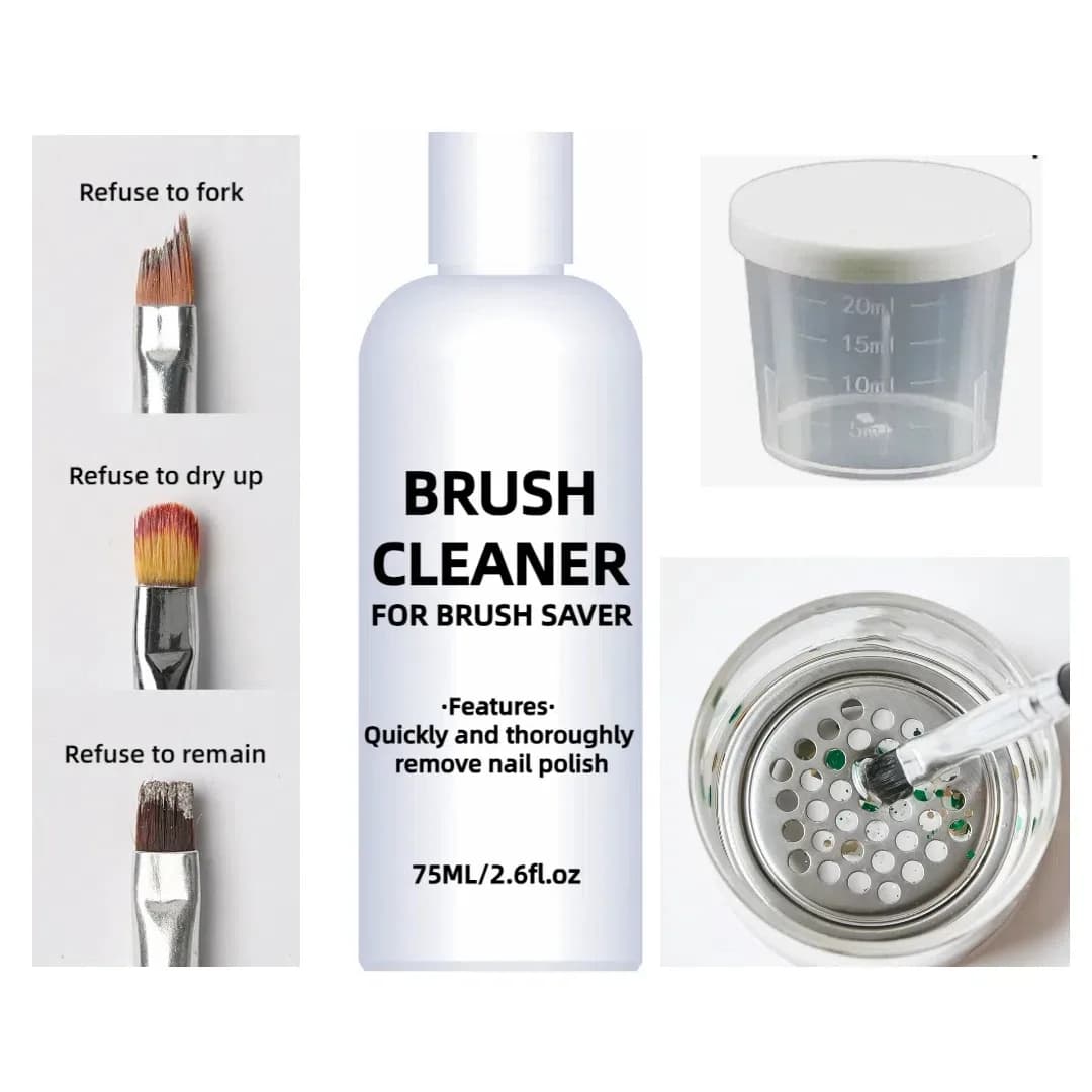 Nail Brush Cleaner with Container and Filter – 75 ml