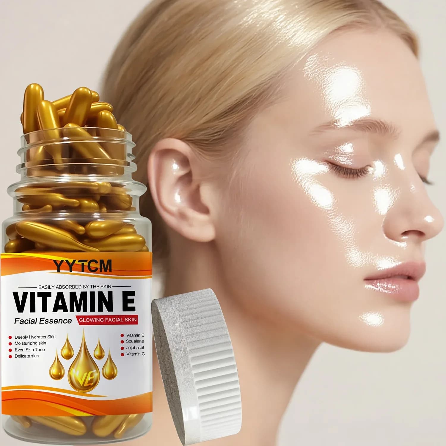 Vitamin E Capsule Essence with Squalane & Vitamin C
