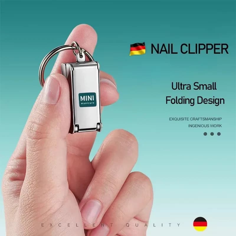 Mini stainless steel nail clipper with file