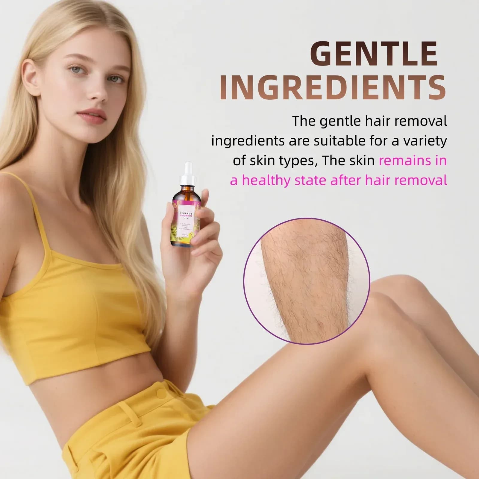Hair Removal Oil with Jojoba & Almond – 60 ml