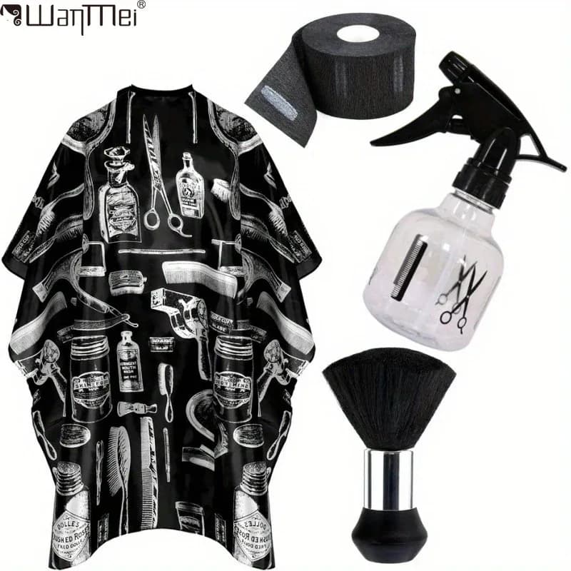 Waterproof Barber Hair Cutting Cape with Neck Duster