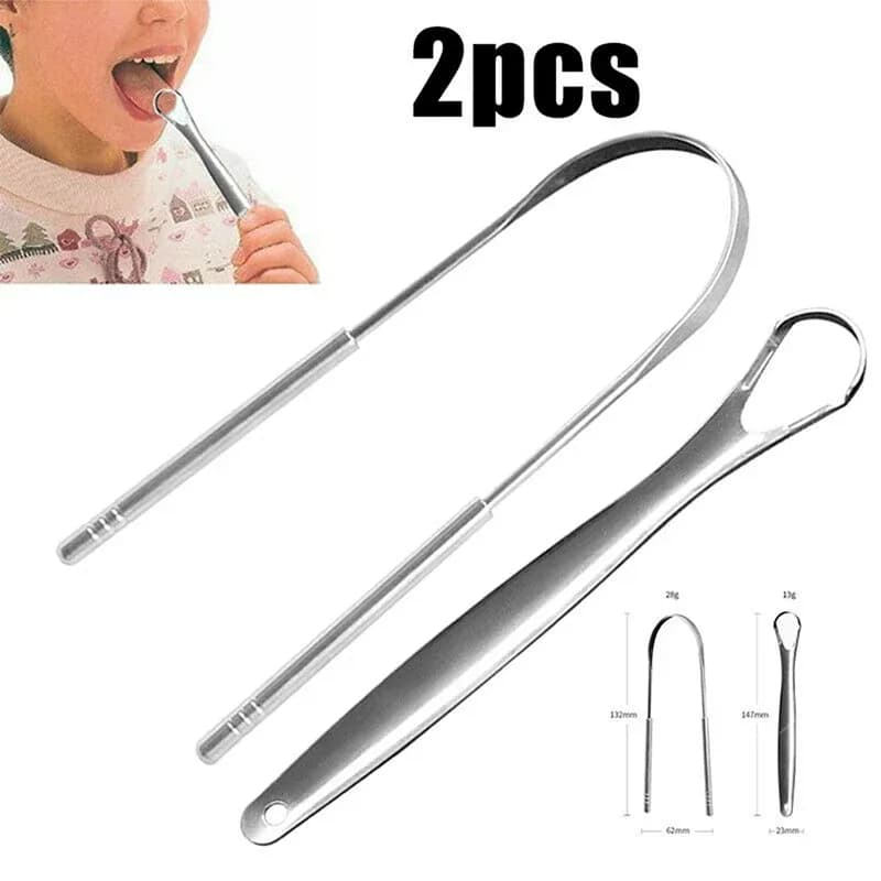 Stainless Steel Tongue Scraper – 2 Pack