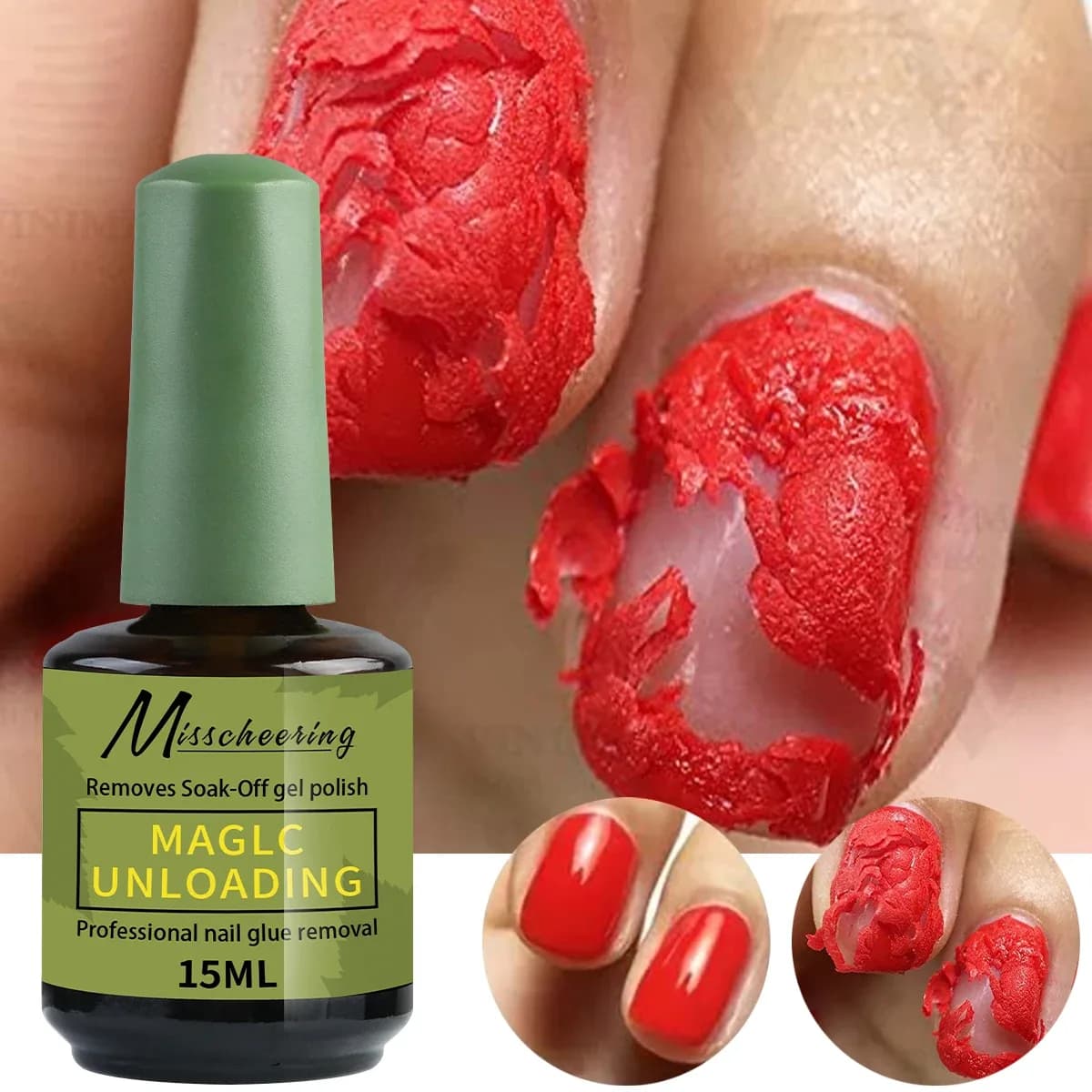 Misscheering 15ml Magic Fast Nail Gel Polish Remover Clean UV