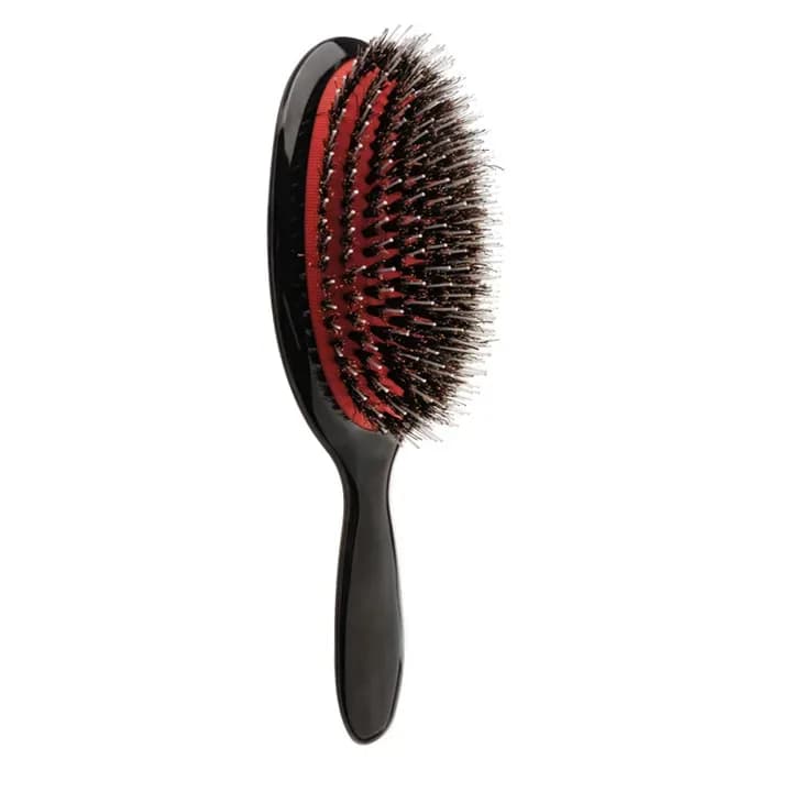 Gold & Silver Boar Bristle Oval Paddle Brush