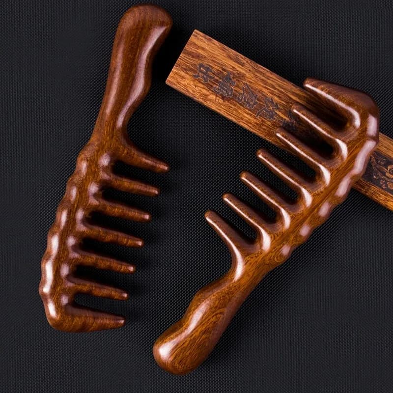 Red Sandalwood Wooden Massage Comb for Head, Feet & Scalp