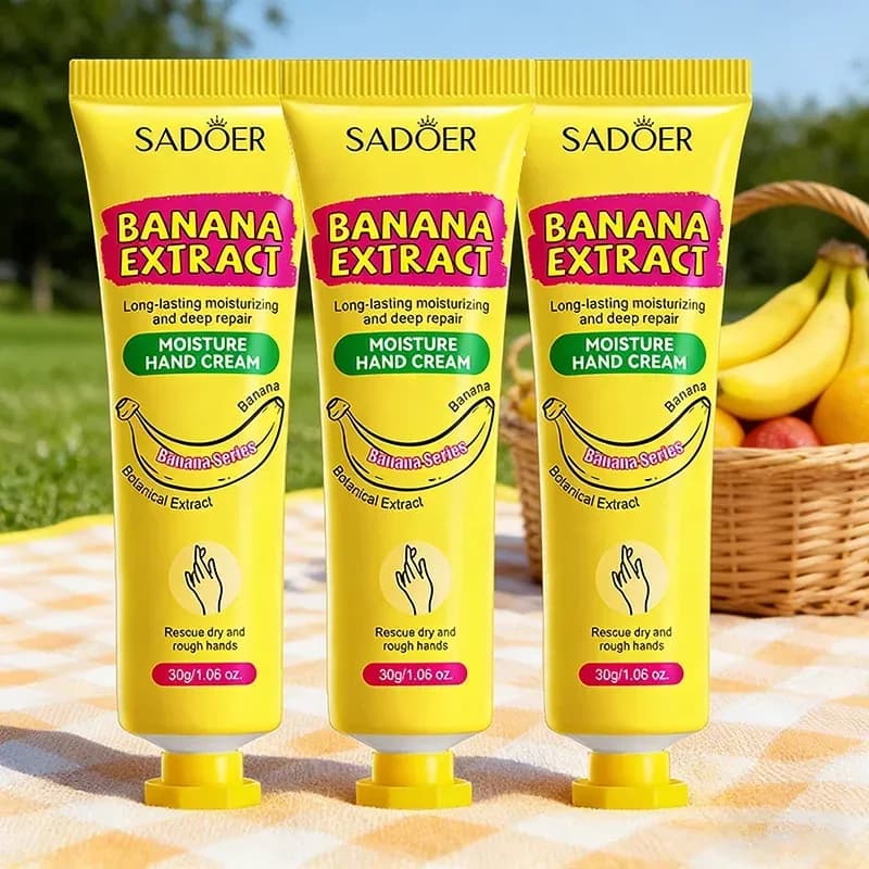 Banana Hand Cream – Moisturizing & Repairing (3‑5 pcs)
