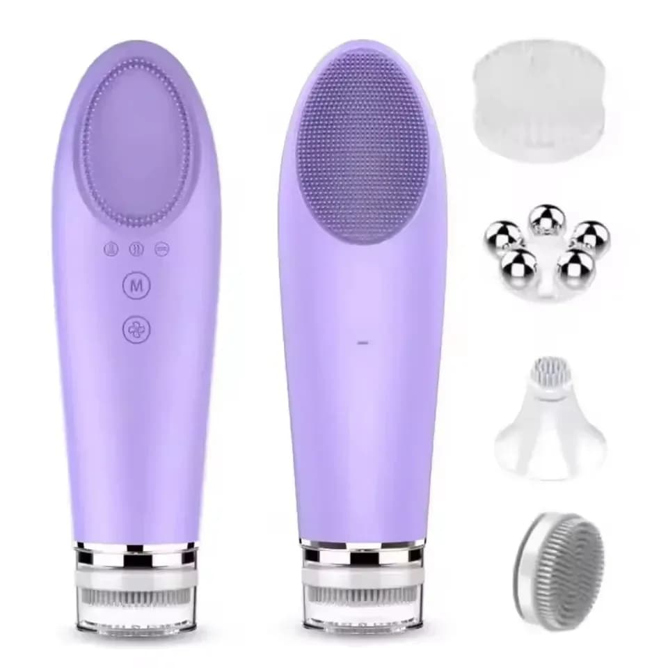 Warm Facial Cleansing Brush 4-in-1