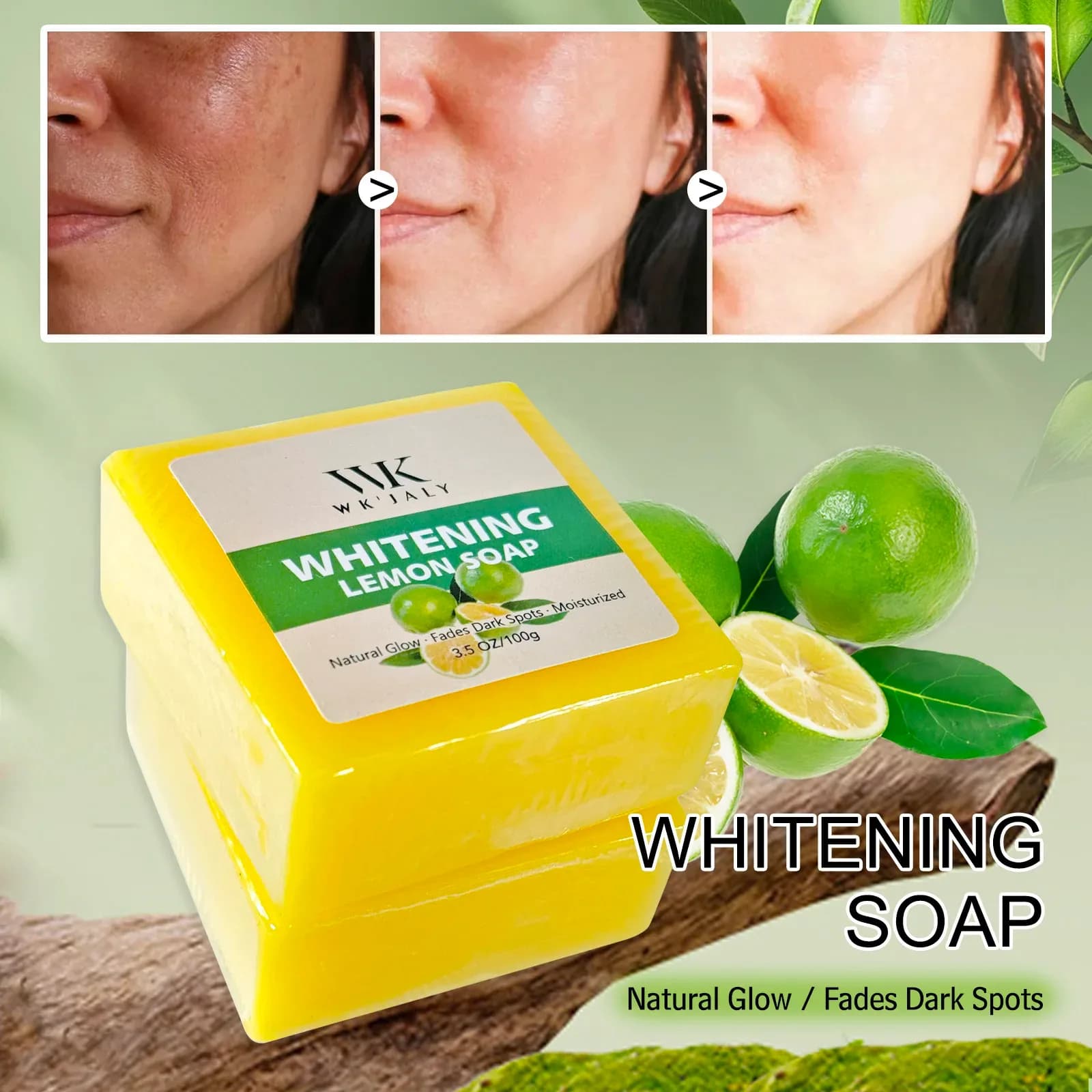 Whitening Lemon Soap with Glutathione and Shea Butter