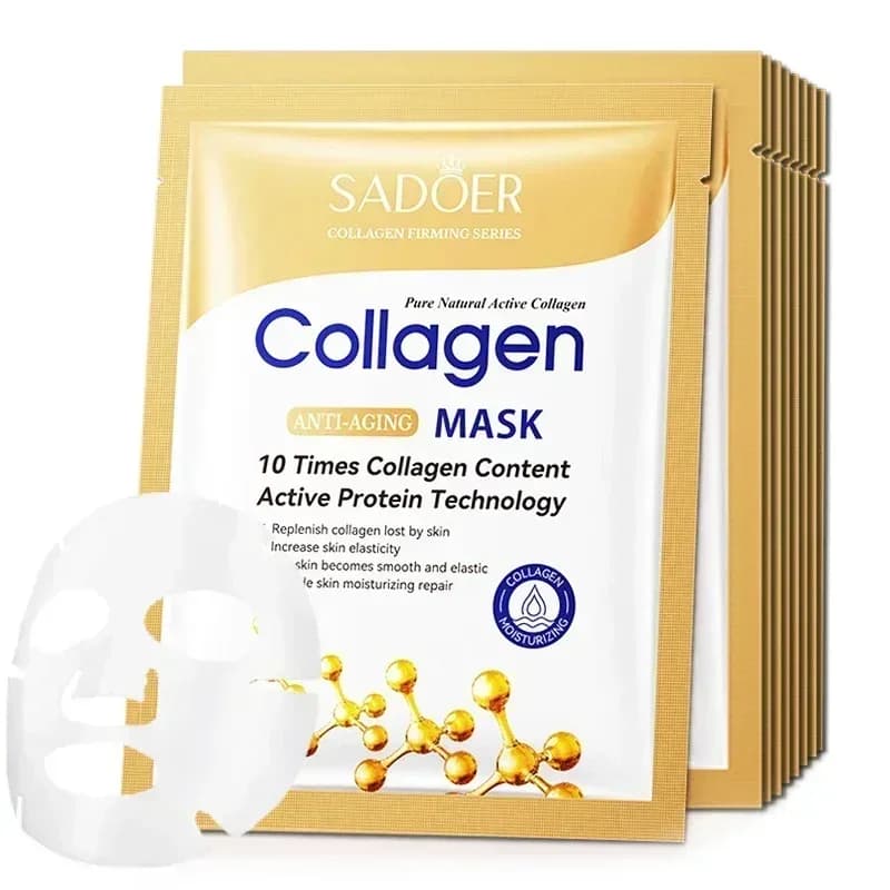 SADOER Collagen Anti‑Wrinkle Face Mask – 10 pcs