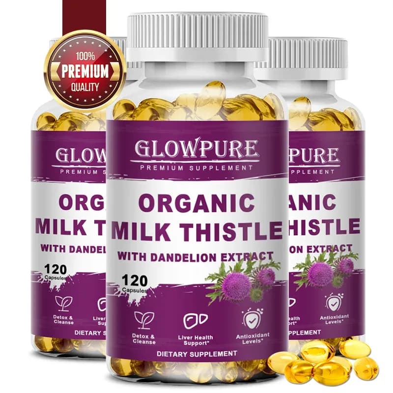 Organic Milk Thistle 9000 mg – 30× Extract with 80% Silymarin