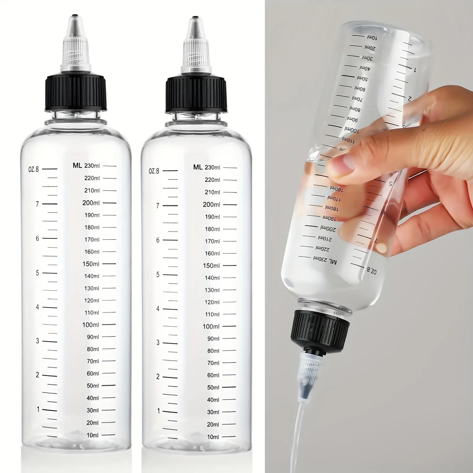 2 × 250 ml Graduated Squeeze Bottles