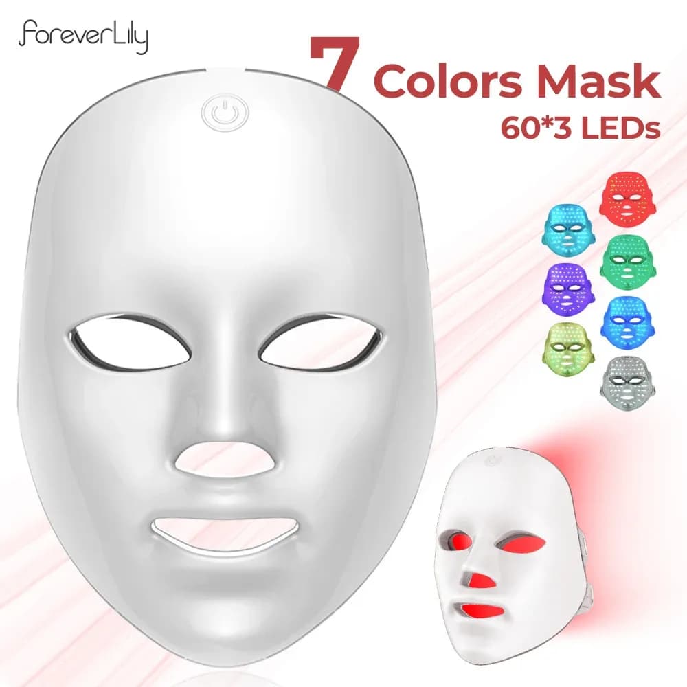 7‑Color LED Facial Mask with Red Light
