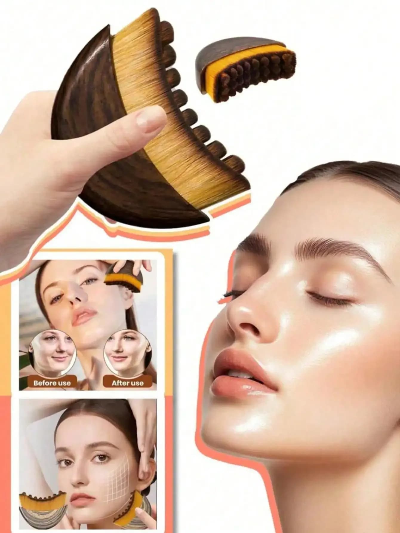 Lymphatic Contour Face & Body Brush (set of 3)