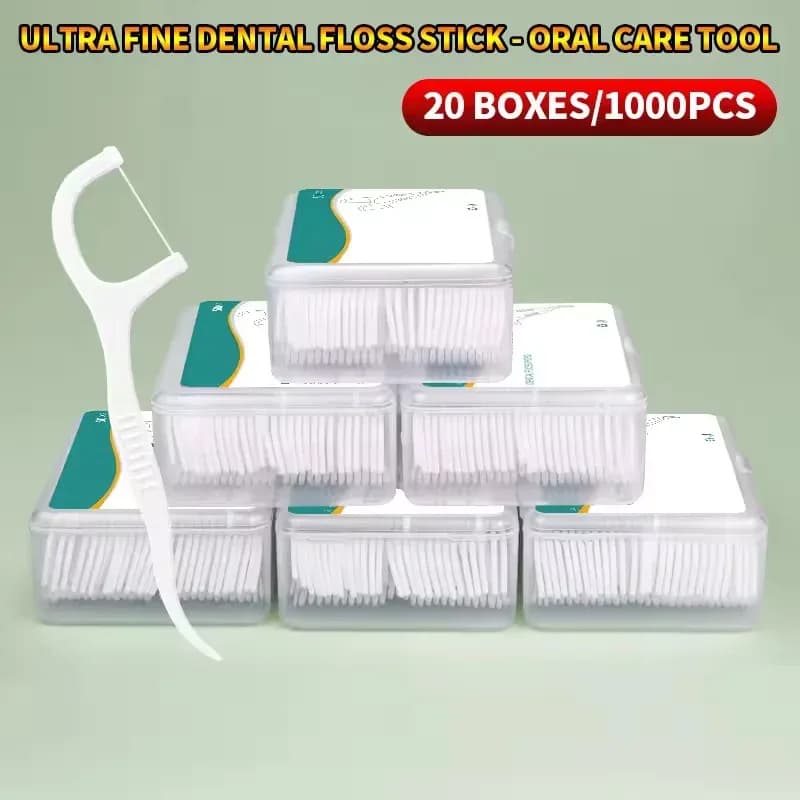 Portable Disposable Dental Floss Sticks – 1, 3, 6 or 20 Count