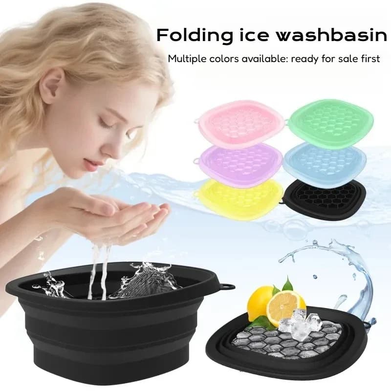 Collapsible Silicone Face Ice Bath Tray