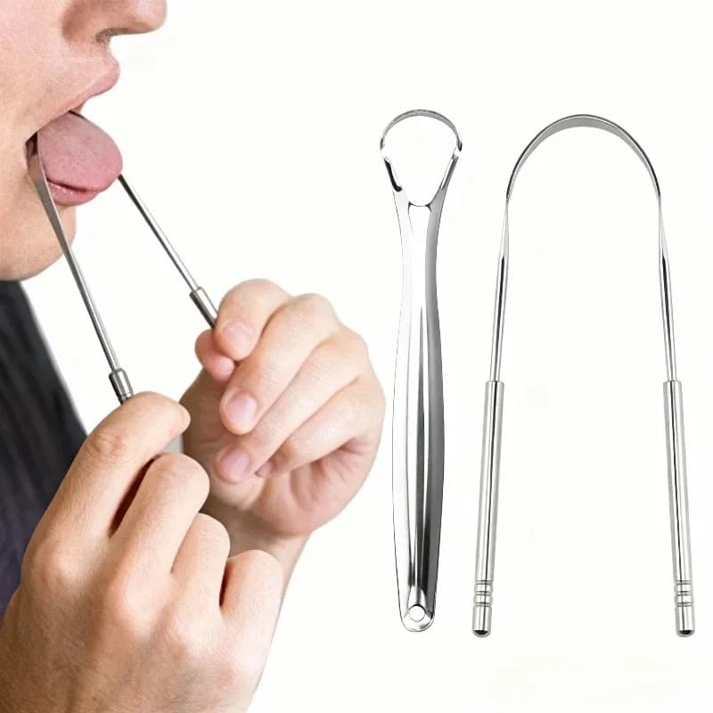 Reusable Stainless Steel Tongue Scraper (set of 1, 2 or 4)
