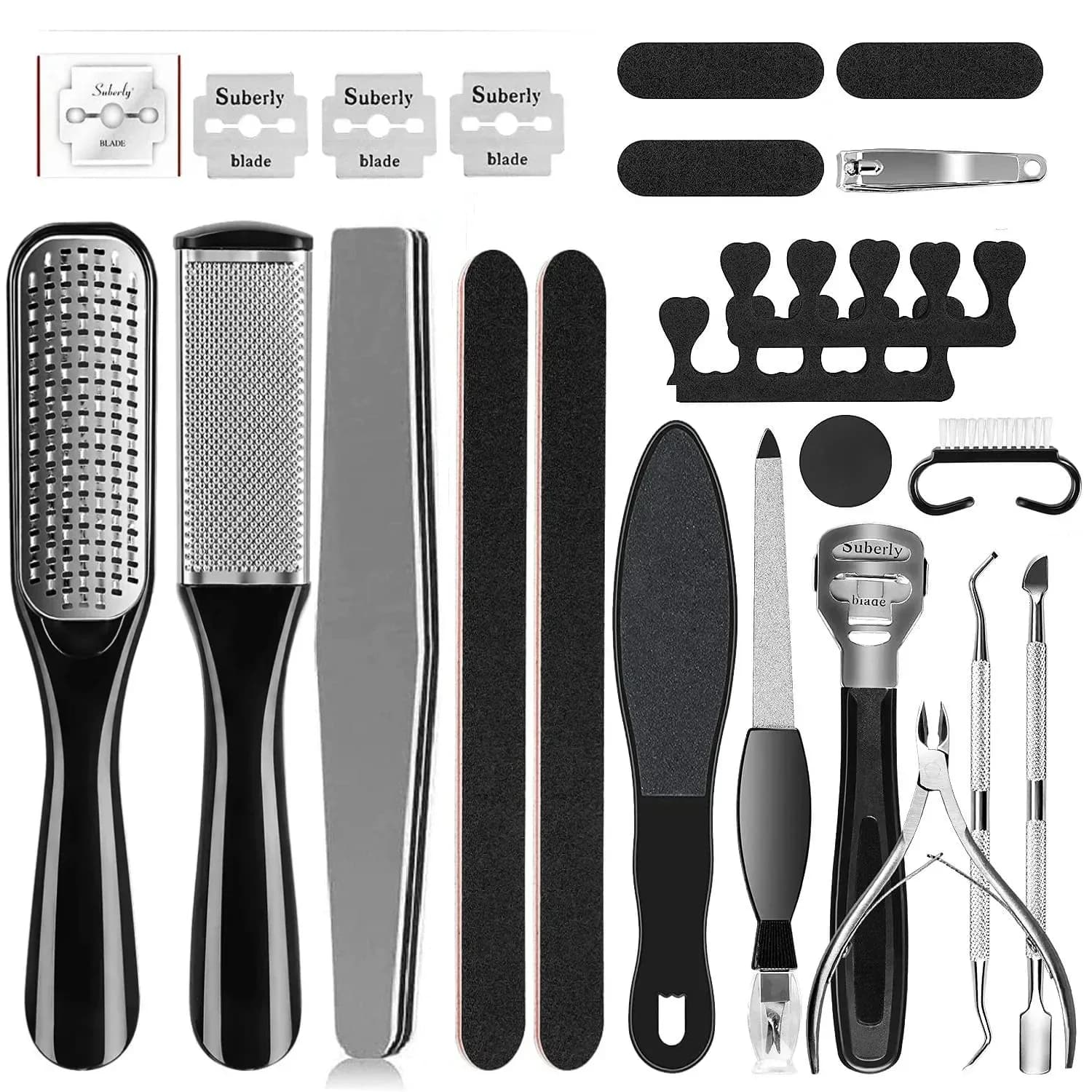 Professional Stainless Steel Pedicure Kit – 8‑Piece Tool Set