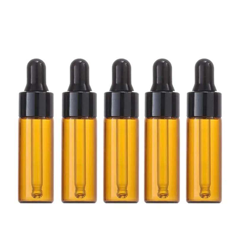 5ml Amber Dropper Glass Bottles – Pack of 10