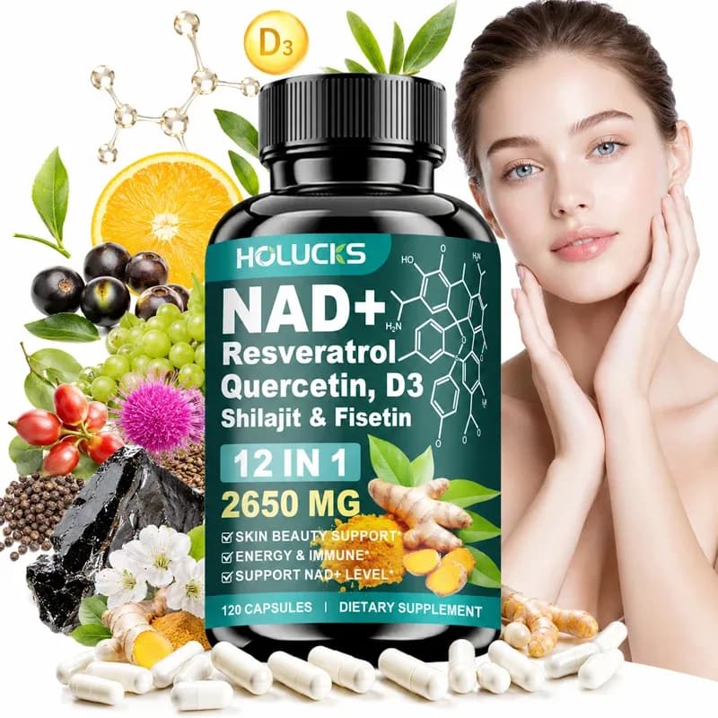 NAD+ Capsules with Resveratrol – 12‑in‑1 Cellular Support