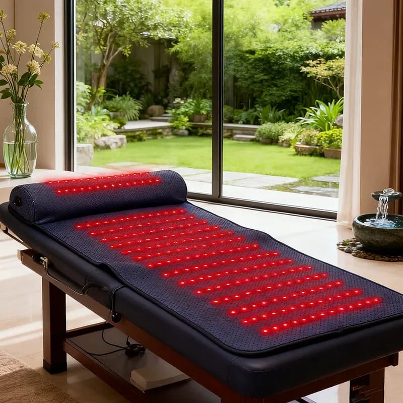 Red Light Therapy Mat with Far Infrared Heat and 3D Neck Support