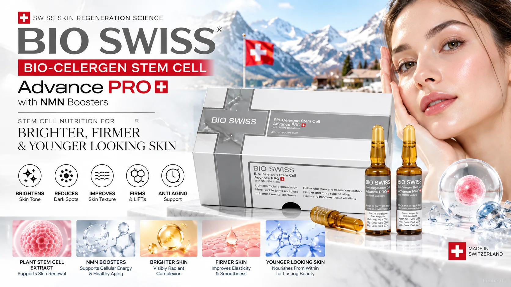 Bio Swiss Celergen Stem Cell 30 Ampoules – Premium Swiss Formula