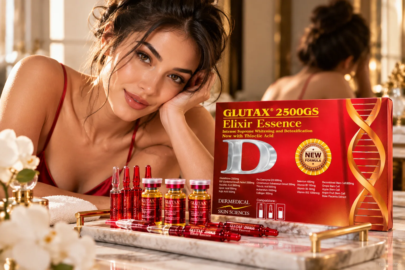 Woman with a Glutax 2500GS box